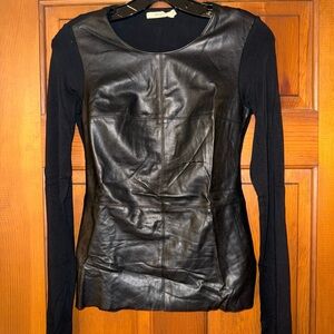 Macy’s-Two Toned Black Long Sleeve Top